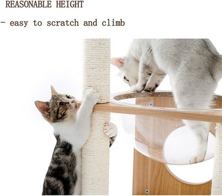 OEM ODM aceito Cães elegantes Árvore cápsula espacial com ninho flutuante e bolas penduradas