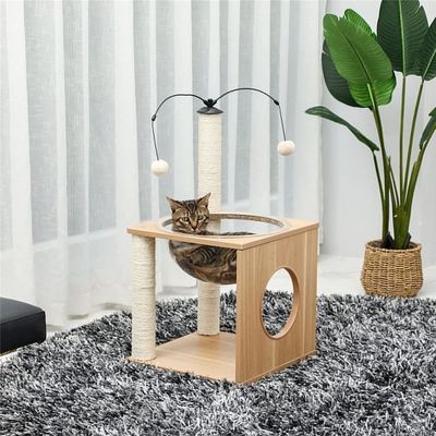 OEM ODM aceito Cães elegantes Árvore cápsula espacial com ninho flutuante e bolas penduradas