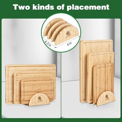 Conjunto de 3 tábuas de corte de bambu com blocos de corte de suporte OEM ODM aceito