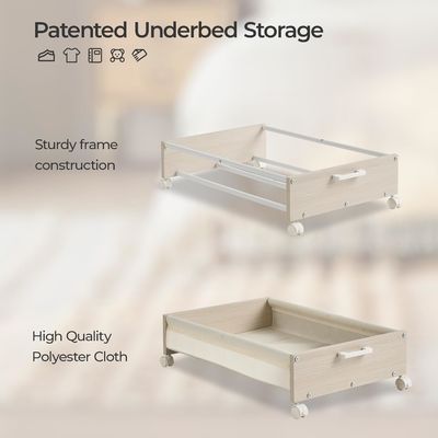Armazenamento de utensílios de mesa sob a cama Caixas com recipientes de madeira pesados e logotipo aceitável