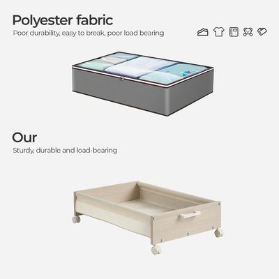 Armazenamento de utensílios de mesa sob a cama Caixas com recipientes de madeira pesados e logotipo aceitável