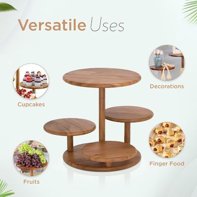 Quatro níveis de madeira Cupcake Tower Stand mantém 50 cupcakes para festa casamento aniversário sobremesa