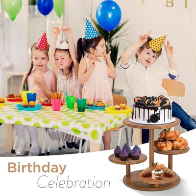 Quatro níveis de madeira Cupcake Tower Stand mantém 50 cupcakes para festa casamento aniversário sobremesa