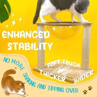 Árvore de gato moderna com rede de rede natural para gatos e gatinhos