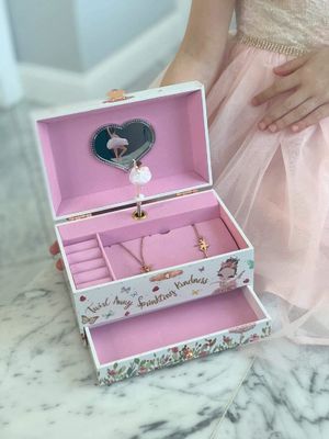 Caixa de música Ballerina Caixa de jóias de madeira para crianças e meninos