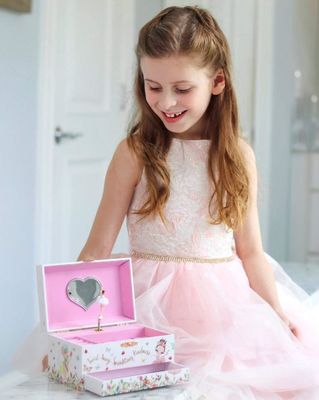 Caixa de música Ballerina Caixa de jóias de madeira para crianças e meninos