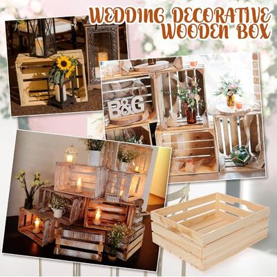 5 Pcs de caixas de madeira decorativas de nidificação para armazenamento e exibição