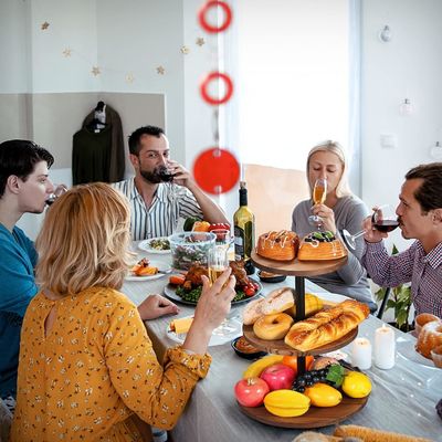 Taça de servir bolinhos de madeira para festas de chá de casamento de aniversário 202407