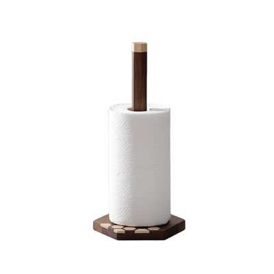 Logotipo personalizado Logotipo aceitável Porta-papel de banheiro de madeira vernizado para banheiro