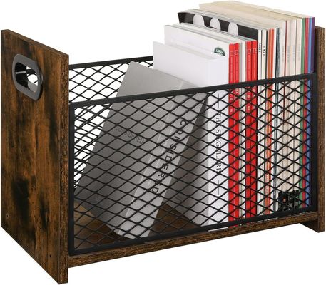 Decorações para o lar Cesto de armazenamento de escritório vernizado para cartas Livros Jornais