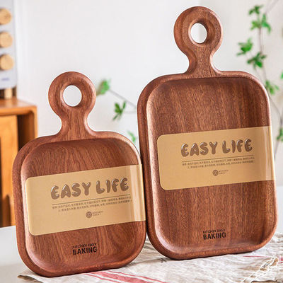 Set de 2 bandejas de pizza de pão de madeira de tamanho personalizado e impressão com laser para cozinha