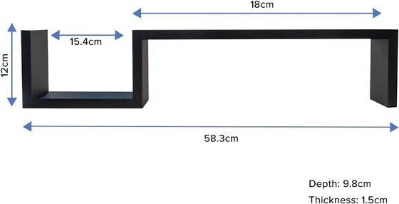 S Shape Design Decoração Prateleiras Flutuantes De Madeira Prateleiras De Parede Para Quarto