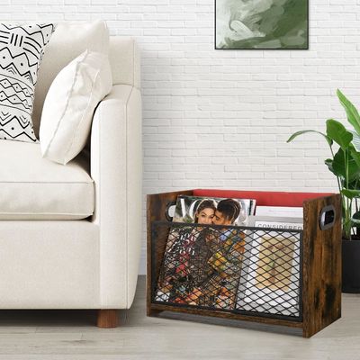 Decorações para o lar Cesto de armazenamento de escritório vernizado para cartas Livros Jornais