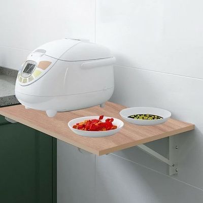 Serviço personalizado Moderno Design Madeira Sólida Estante de parede dobrável para banheiro Decoração de parede de madeira