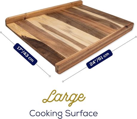 Tabela de corte de pão de madeira multiuso com impressão por lábio e laser