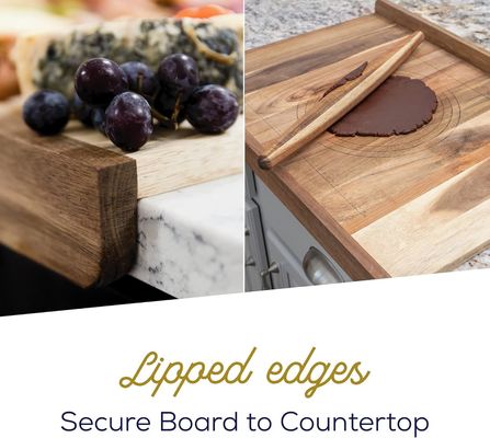 Tabela de corte de pão de madeira multiuso com impressão por lábio e laser