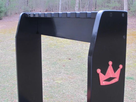 Piso de madeira de acabamento preto ou estante de parede ideal para exposição de clubes de golfe Scotty Cameron raros