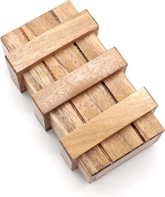 Caixinha Mágica Dupla Teaser Cerebral Caixinha de Madeira Sólida Personalizada Com Compartimento Escondido