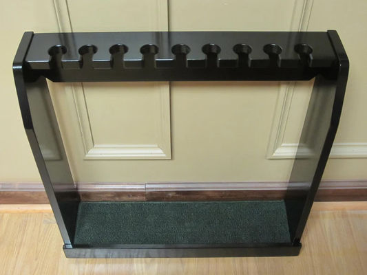 Piso de madeira de acabamento preto ou estante de parede ideal para exposição de clubes de golfe Scotty Cameron raros