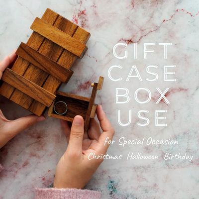 Caixinha Mágica Dupla Teaser Cerebral Caixinha de Madeira Sólida Personalizada Com Compartimento Escondido