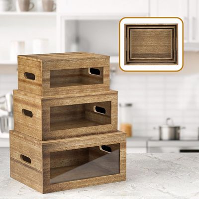 Mantenha sua cozinha arrumada com este recipiente de alho acrílico transparente para janela