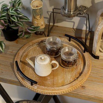 Casa Restaurante Bar Hotel Casamento bandeja de madeira de cor simples com alça decorativa