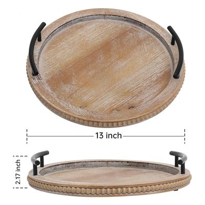 Casa Restaurante Bar Hotel Casamento bandeja de madeira de cor simples com alça decorativa