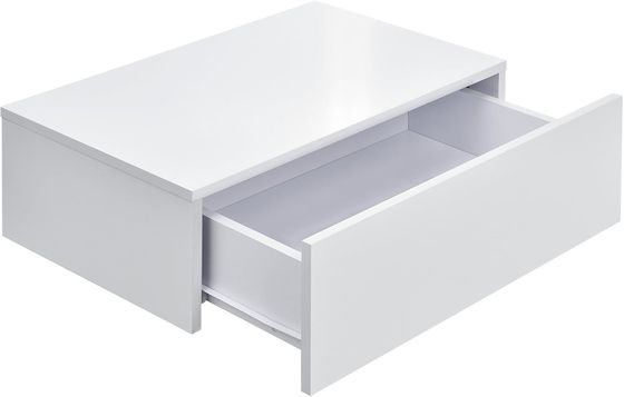 Armazenamento conveniente no corredor Prateleira flutuante de parede de madeira maciça com gaveta 46 x 30 x 15 cm