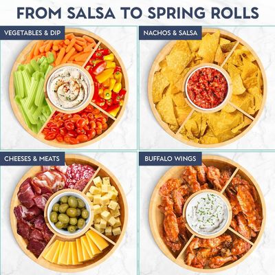 202407 Taça redonda de serviço de bambu com tigela de cerâmica de amostragem gratuita ou devolvida