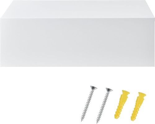 Armazenamento conveniente no corredor Prateleira flutuante de parede de madeira maciça com gaveta 46 x 30 x 15 cm