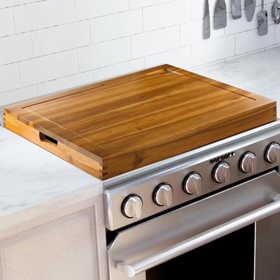 Cobertura de fogão de madeira para queimadores de gás e fogão elétrico Esculpida 3 em 1 Cobertura de fogão RV