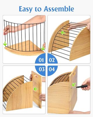 Organizador de porta-papeladas de madeira multifunção para sala de aula e escritório