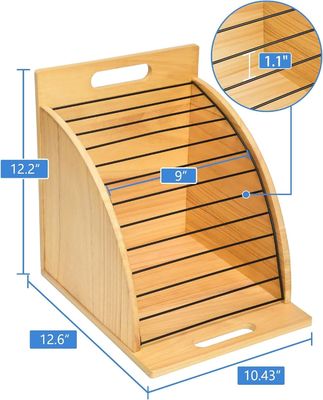 Organizador de porta-papeladas de madeira multifunção para sala de aula e escritório