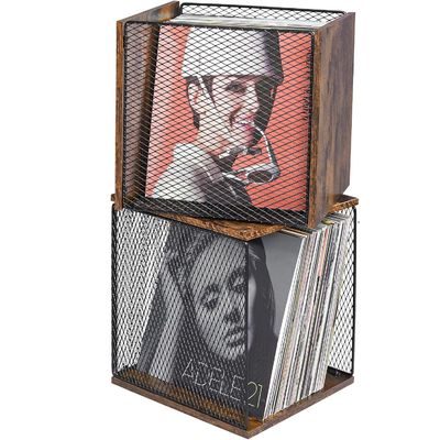 Mobiliário de armazenamento de discos de vinil com estilo de design moderno