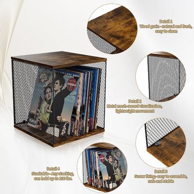Mobiliário de armazenamento de discos de vinil com estilo de design moderno