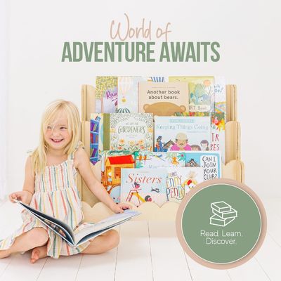 Estante de parede de madeira Decoração 3 camadas Montessori estante de livros para crianças na altura perfeita