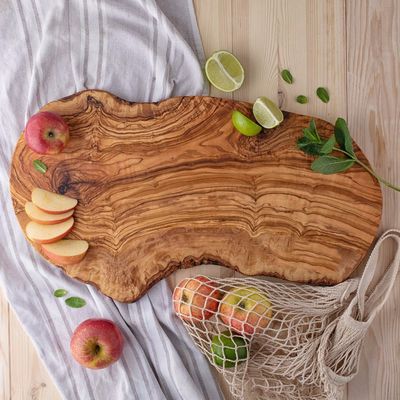 Tabela de corte de madeira de oliveira ecológica personalizada para cortar e queijo