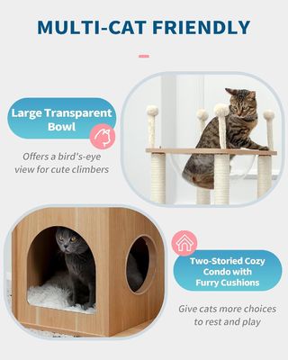 OEM ODM aceitável robusto Frisco Castle Cat Tree Tower Moderno 51 Extra Alto Condo de Gato