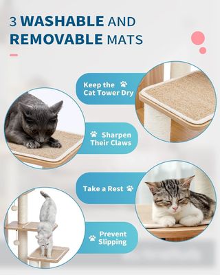 OEM ODM aceitável robusto Frisco Castle Cat Tree Tower Moderno 51 Extra Alto Condo de Gato