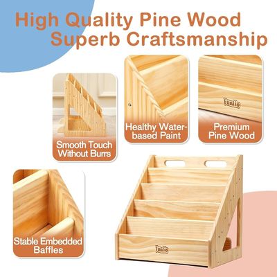 Sala de estar de frente para crianças Estante de livros para crianças de 1 a 5 anos Mão e tamanho personalizado