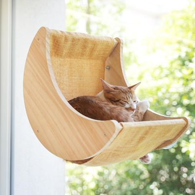 ISO9001 2008 Certificado FSCI BSCI Cat Hammock Prateleiras de cama montadas com cápsulas de sucção fortes