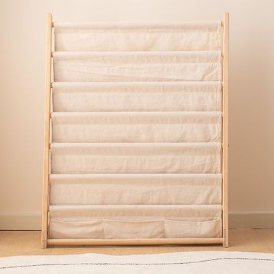 Rack de livros para crianças de 6 níveis para estante de produtos do quarto Exibição de estante de armazenamento de livros de madeira