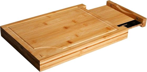 Tabela de corte de bambu profissional com blocos de corte de escala e quadrado