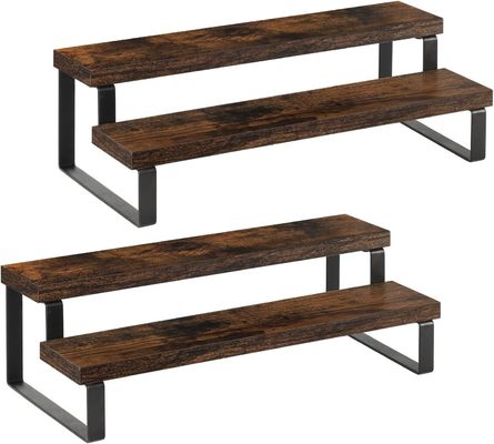 Organizador de prateleiras de roupa de madeira para uso doméstico para exibição rústica