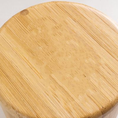 Caixa de armazenamento de adega de sal de bambu multifuncional com tampa magnética feita à mão