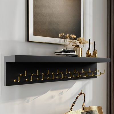 Exibição de troféus de madeira Medalha de aparelhos domésticos Engate e prateleira de troféus com ganchos