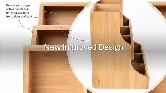 Outro presente de artesanato 3 camadas Saco de chá de bambu