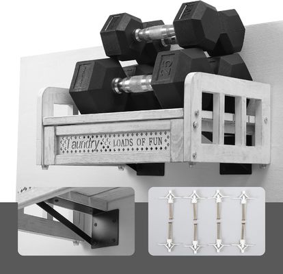 Transforme a sua lavanderia com este porta e prateleira de detergente de madeira montada na parede