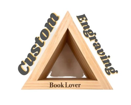 Padrão de livros de madeira personalizado TIBER Tipo de madeira para adesivos Porta-livros de cama de madeira