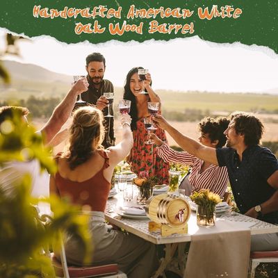 Dispensador de coquetéis em barril de uísque para bebidas espirituosas e licores de época